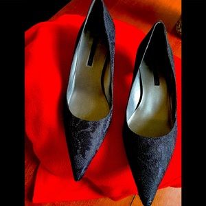 Black laced formal dress shoes